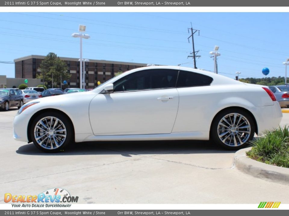 2011 Infiniti G 37 S Sport Coupe Moonlight White / Stone Photo #5