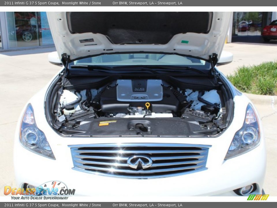 2011 Infiniti G 37 S Sport Coupe Moonlight White / Stone Photo #10