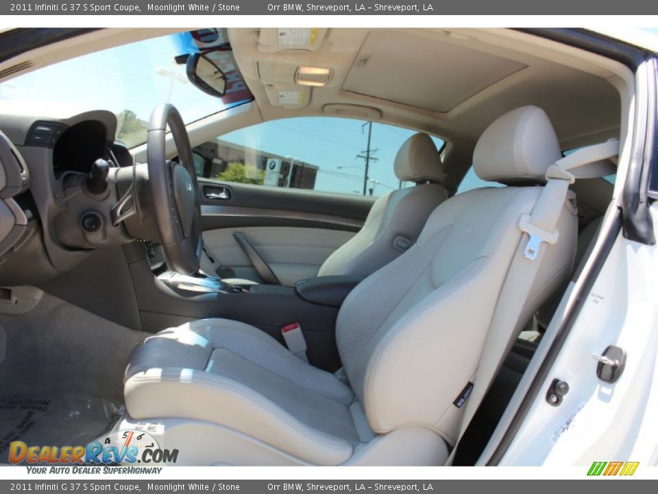 2011 Infiniti G 37 S Sport Coupe Moonlight White / Stone Photo #16