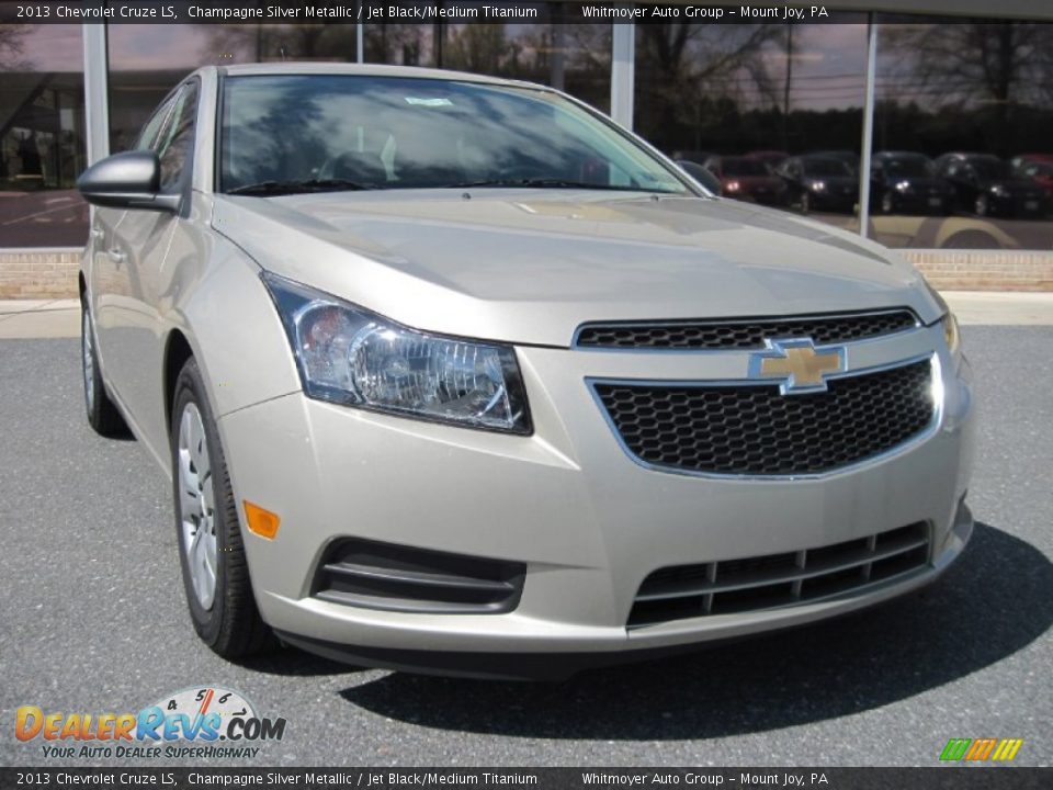 2013 Chevrolet Cruze LS Champagne Silver Metallic / Jet Black/Medium Titanium Photo #1