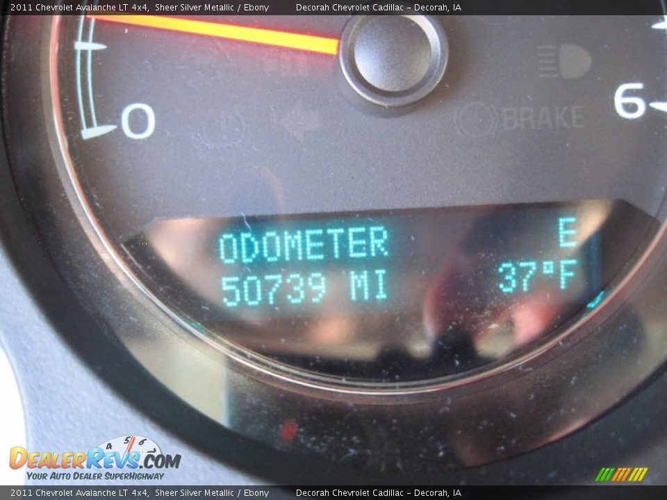 2011 Chevrolet Avalanche LT 4x4 Sheer Silver Metallic / Ebony Photo #12