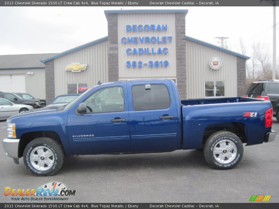 2013 Chevrolet Silverado 1500 LT Crew Cab 4x4 Blue Topaz Metallic / Ebony Photo #1
