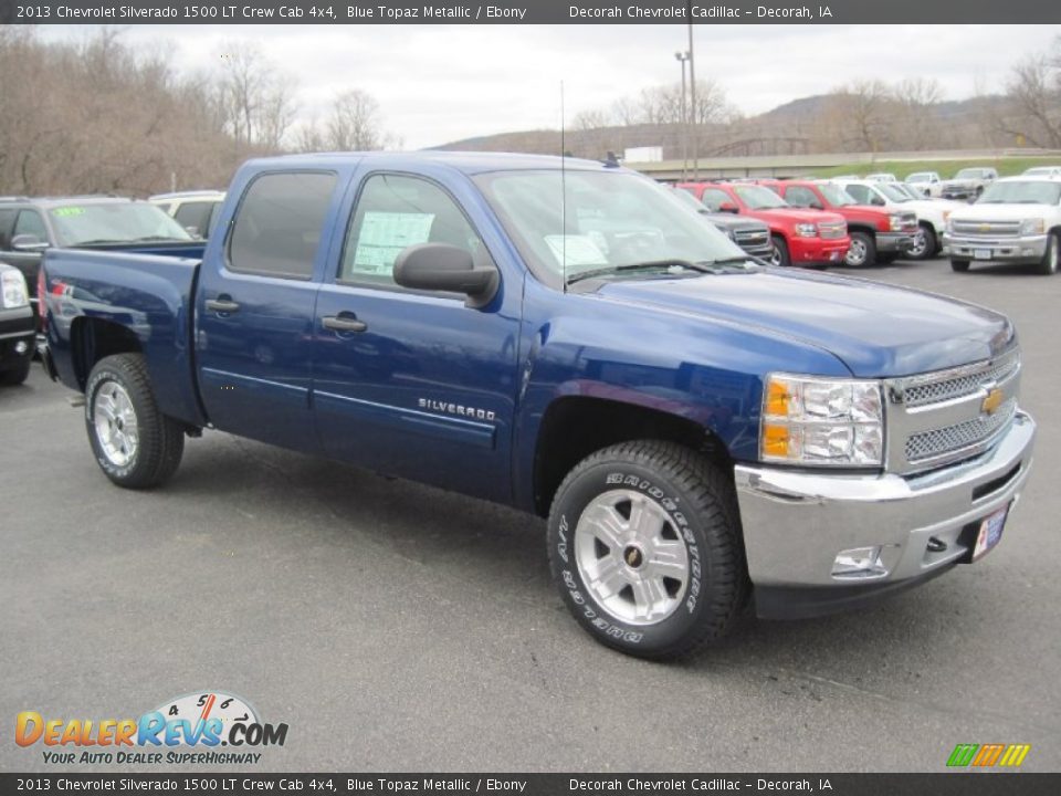 2013 Chevrolet Silverado 1500 LT Crew Cab 4x4 Blue Topaz Metallic / Ebony Photo #3