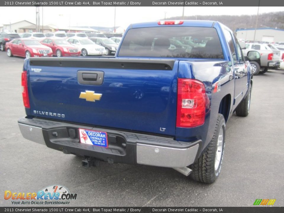 2013 Chevrolet Silverado 1500 LT Crew Cab 4x4 Blue Topaz Metallic / Ebony Photo #4