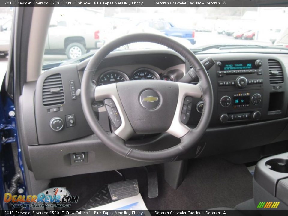 2013 Chevrolet Silverado 1500 LT Crew Cab 4x4 Blue Topaz Metallic / Ebony Photo #8
