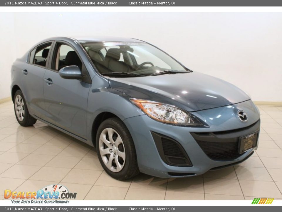 2011 Mazda MAZDA3 i Sport 4 Door Gunmetal Blue Mica / Black Photo #1