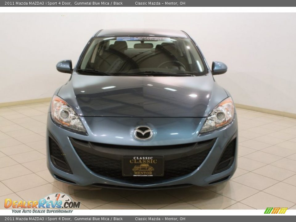 2011 Mazda MAZDA3 i Sport 4 Door Gunmetal Blue Mica / Black Photo #2