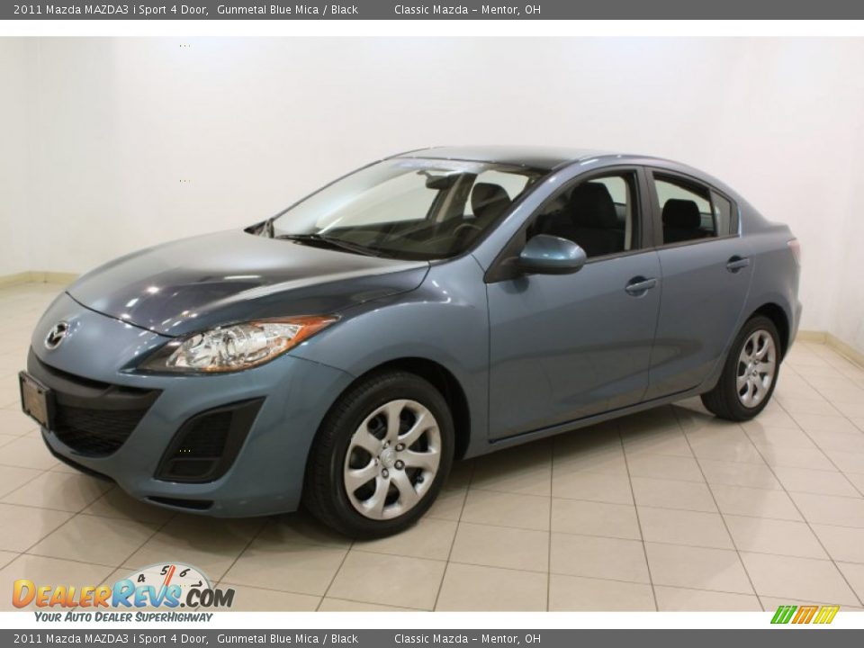 2011 Mazda MAZDA3 i Sport 4 Door Gunmetal Blue Mica / Black Photo #3