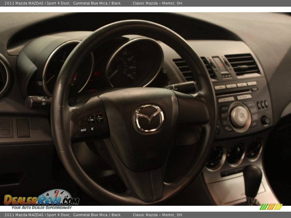 2011 Mazda MAZDA3 i Sport 4 Door Gunmetal Blue Mica / Black Photo #6