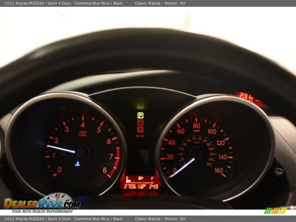 2011 Mazda MAZDA3 i Sport 4 Door Gunmetal Blue Mica / Black Photo #7