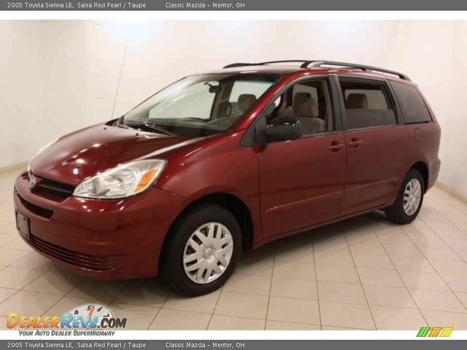 2005 Toyota Sienna LE Salsa Red Pearl / Taupe Photo #3
