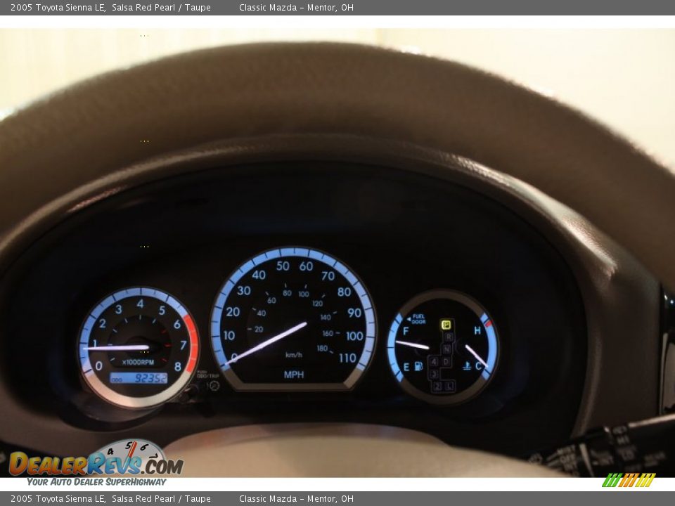 2005 Toyota Sienna LE Salsa Red Pearl / Taupe Photo #7