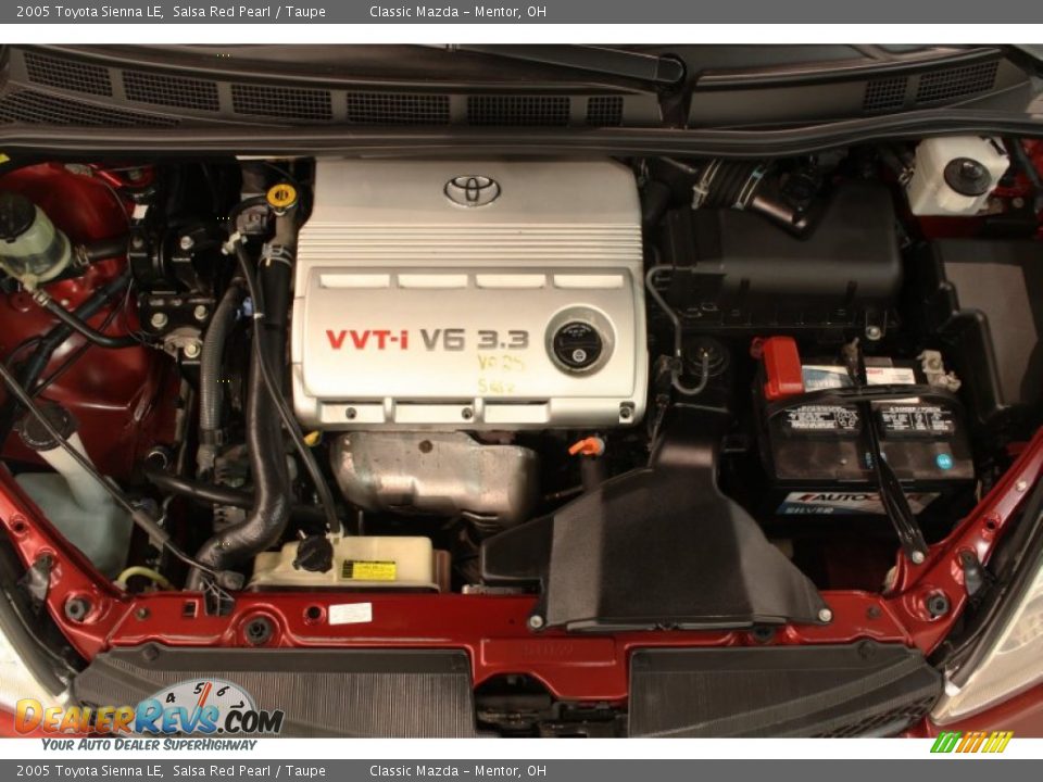 2005 Toyota Sienna LE Salsa Red Pearl / Taupe Photo #17