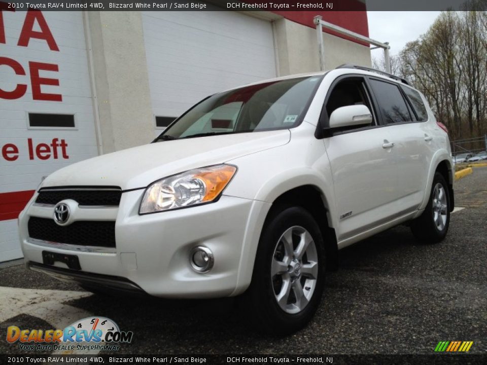 2010 Toyota RAV4 Limited 4WD Blizzard White Pearl / Sand Beige Photo #1
