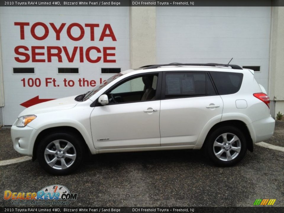 2010 Toyota RAV4 Limited 4WD Blizzard White Pearl / Sand Beige Photo #3