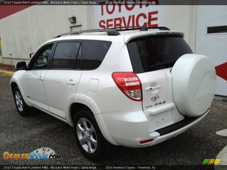 2010 Toyota RAV4 Limited 4WD Blizzard White Pearl / Sand Beige Photo #4
