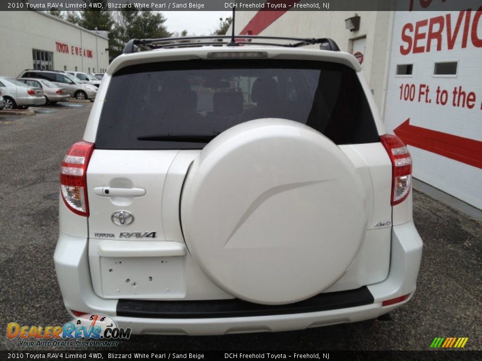 2010 Toyota RAV4 Limited 4WD Blizzard White Pearl / Sand Beige Photo #5