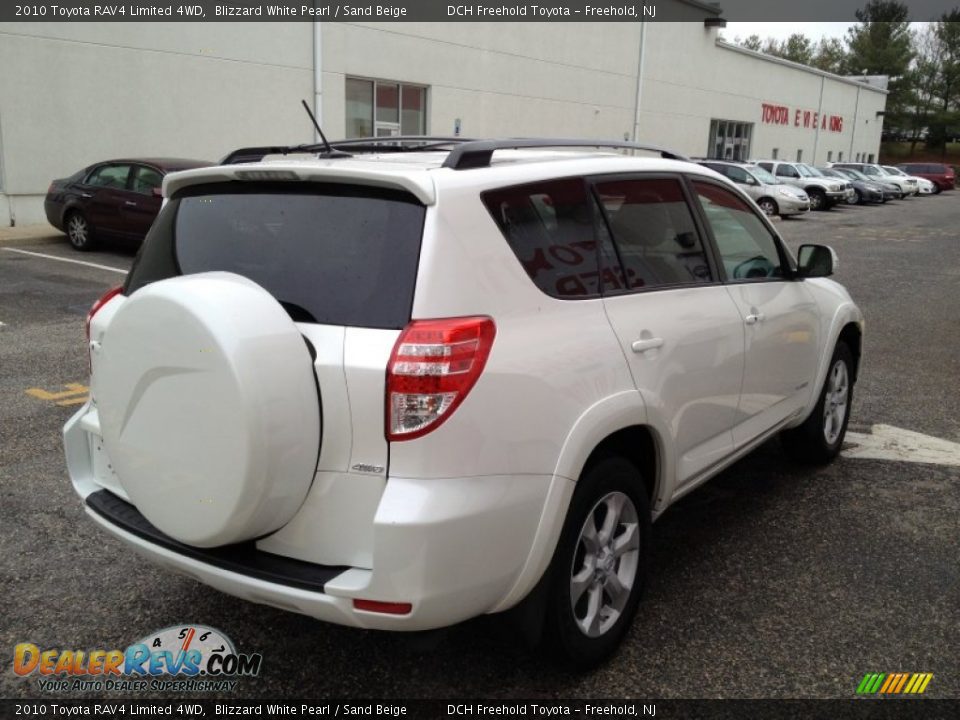 2010 Toyota RAV4 Limited 4WD Blizzard White Pearl / Sand Beige Photo #6