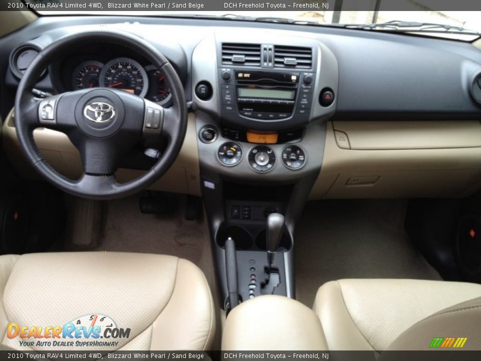 2010 Toyota RAV4 Limited 4WD Blizzard White Pearl / Sand Beige Photo #12