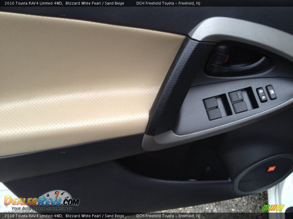 2010 Toyota RAV4 Limited 4WD Blizzard White Pearl / Sand Beige Photo #14