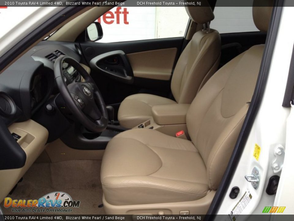 2010 Toyota RAV4 Limited 4WD Blizzard White Pearl / Sand Beige Photo #15