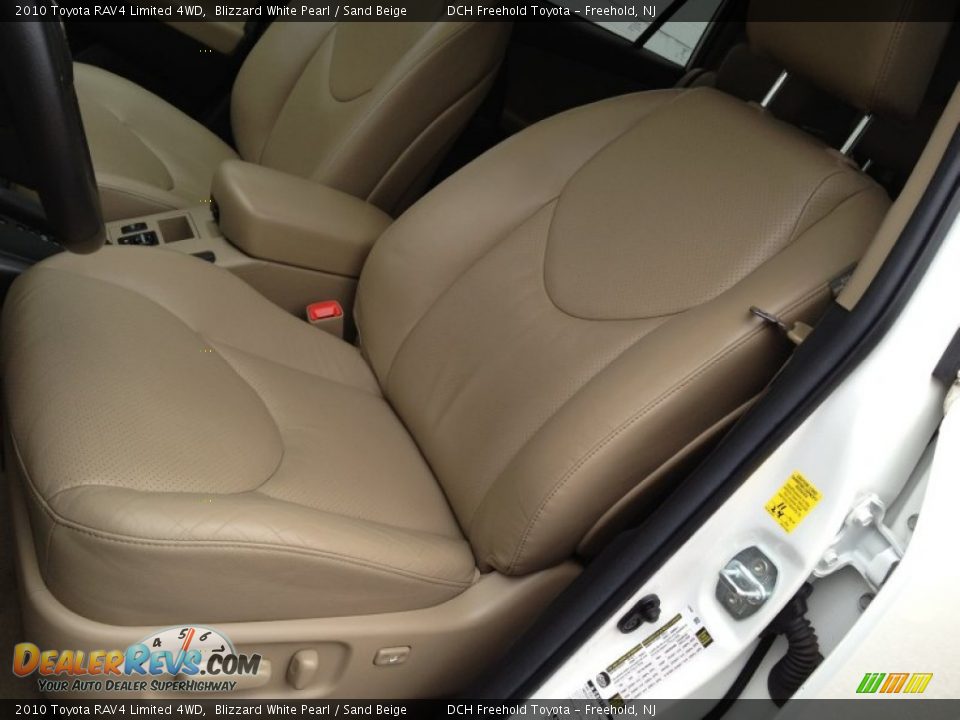 2010 Toyota RAV4 Limited 4WD Blizzard White Pearl / Sand Beige Photo #16