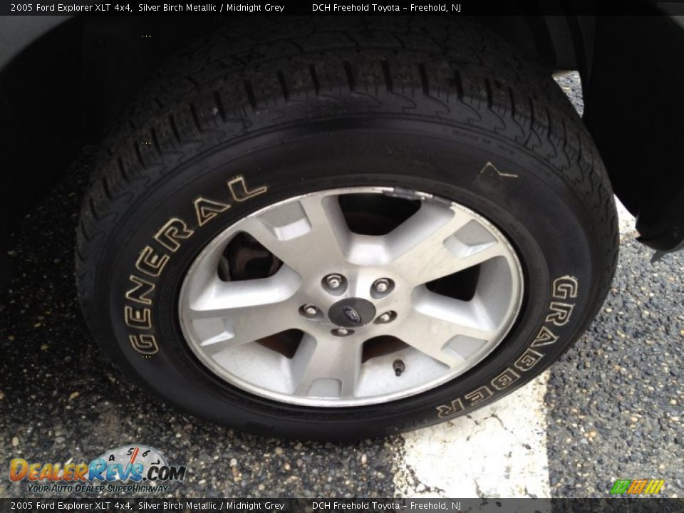 2005 Ford Explorer XLT 4x4 Silver Birch Metallic / Midnight Grey Photo #28