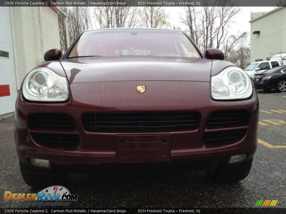 2006 Porsche Cayenne S Carmon Red Metallic / Havanna/Sand Beige Photo #2