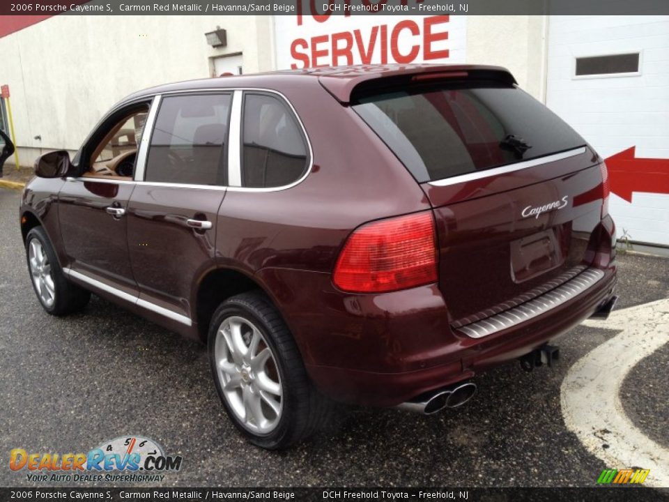 2006 Porsche Cayenne S Carmon Red Metallic / Havanna/Sand Beige Photo #4