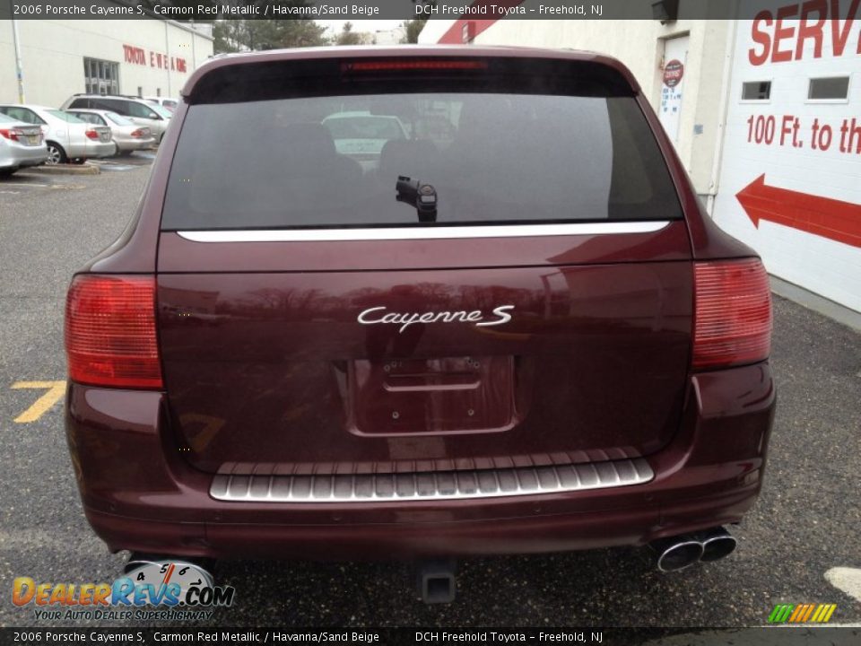 2006 Porsche Cayenne S Carmon Red Metallic / Havanna/Sand Beige Photo #5
