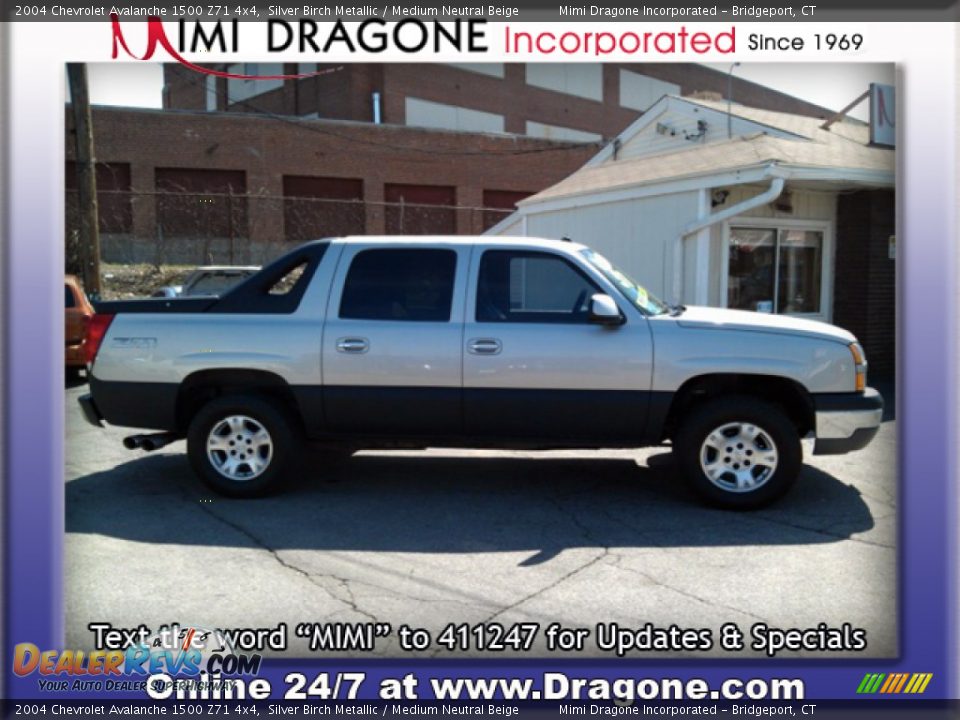 2004 Chevrolet Avalanche 1500 Z71 4x4 Silver Birch Metallic / Medium Neutral Beige Photo #5