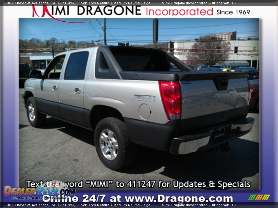 2004 Chevrolet Avalanche 1500 Z71 4x4 Silver Birch Metallic / Medium Neutral Beige Photo #8