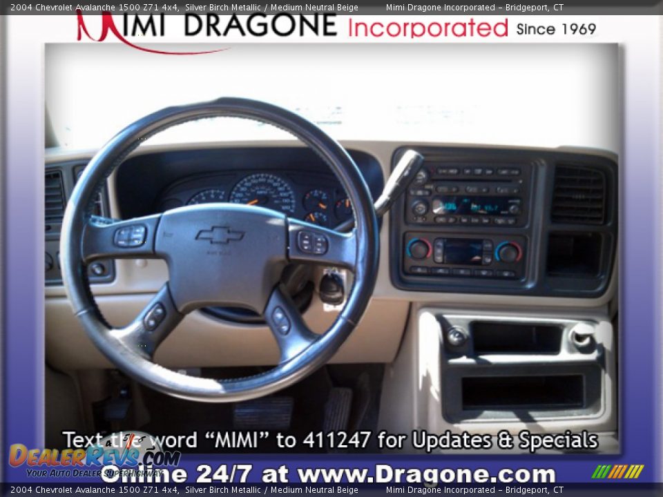 2004 Chevrolet Avalanche 1500 Z71 4x4 Silver Birch Metallic / Medium Neutral Beige Photo #12