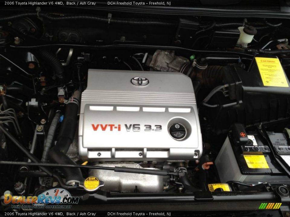2006 Toyota Highlander V6 4WD Black / Ash Gray Photo #28
