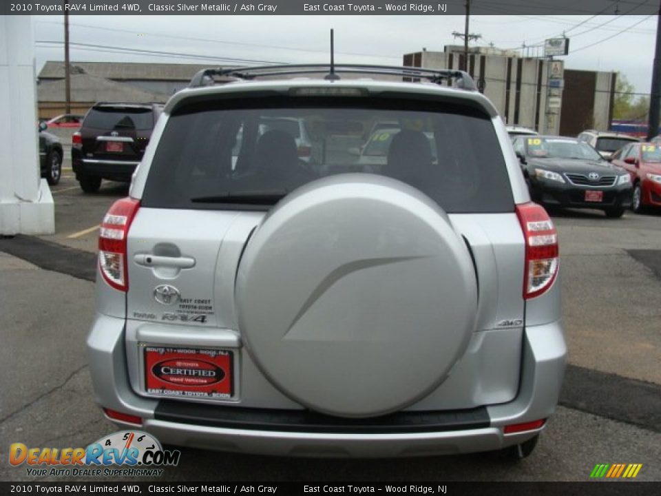 2010 Toyota RAV4 Limited 4WD Classic Silver Metallic / Ash Gray Photo #5