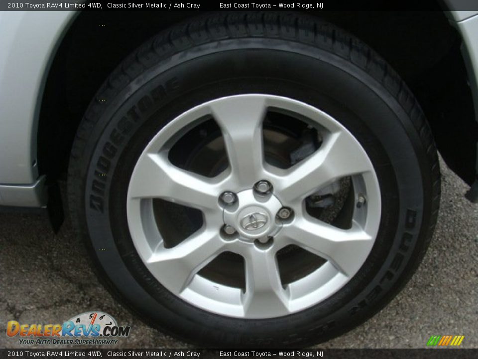 2010 Toyota RAV4 Limited 4WD Classic Silver Metallic / Ash Gray Photo #13