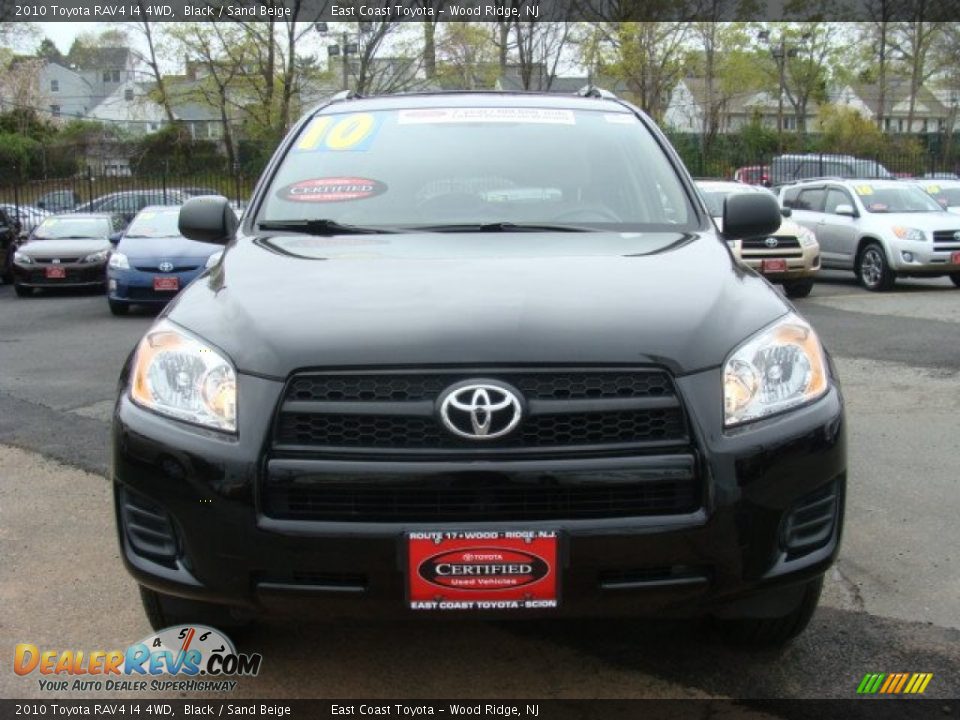 2010 Toyota RAV4 I4 4WD Black / Sand Beige Photo #2