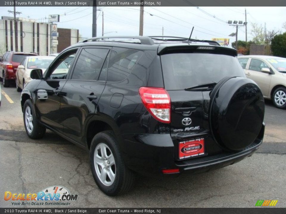 2010 Toyota RAV4 I4 4WD Black / Sand Beige Photo #4