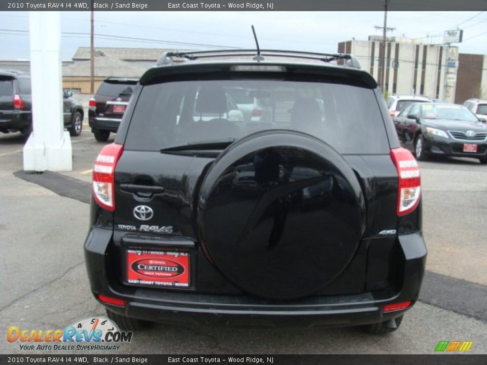 2010 Toyota RAV4 I4 4WD Black / Sand Beige Photo #5
