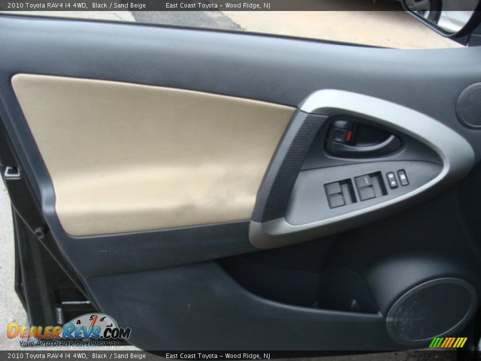 2010 Toyota RAV4 I4 4WD Black / Sand Beige Photo #6