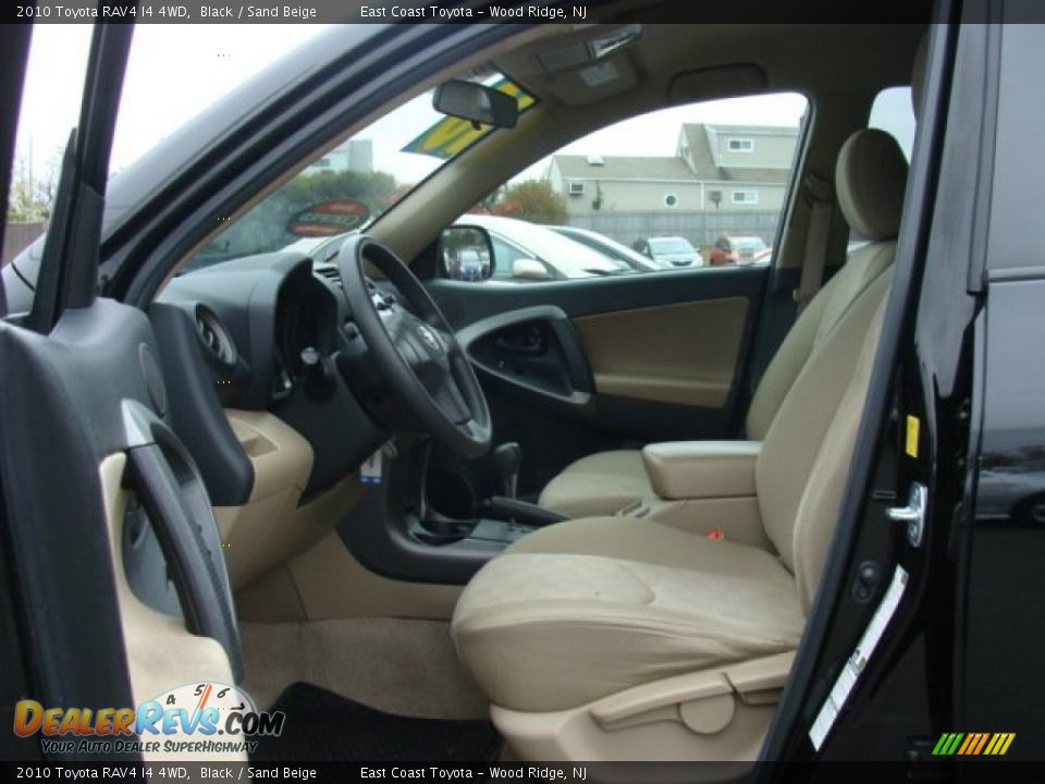 2010 Toyota RAV4 I4 4WD Black / Sand Beige Photo #7