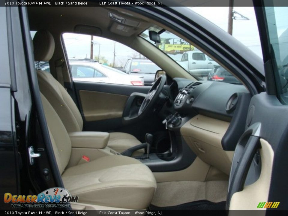 2010 Toyota RAV4 I4 4WD Black / Sand Beige Photo #8