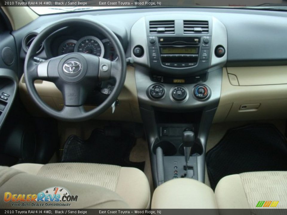 2010 Toyota RAV4 I4 4WD Black / Sand Beige Photo #9