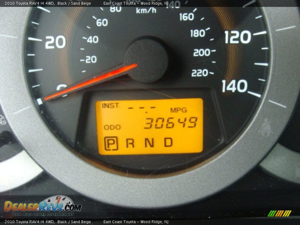 2010 Toyota RAV4 I4 4WD Black / Sand Beige Photo #10