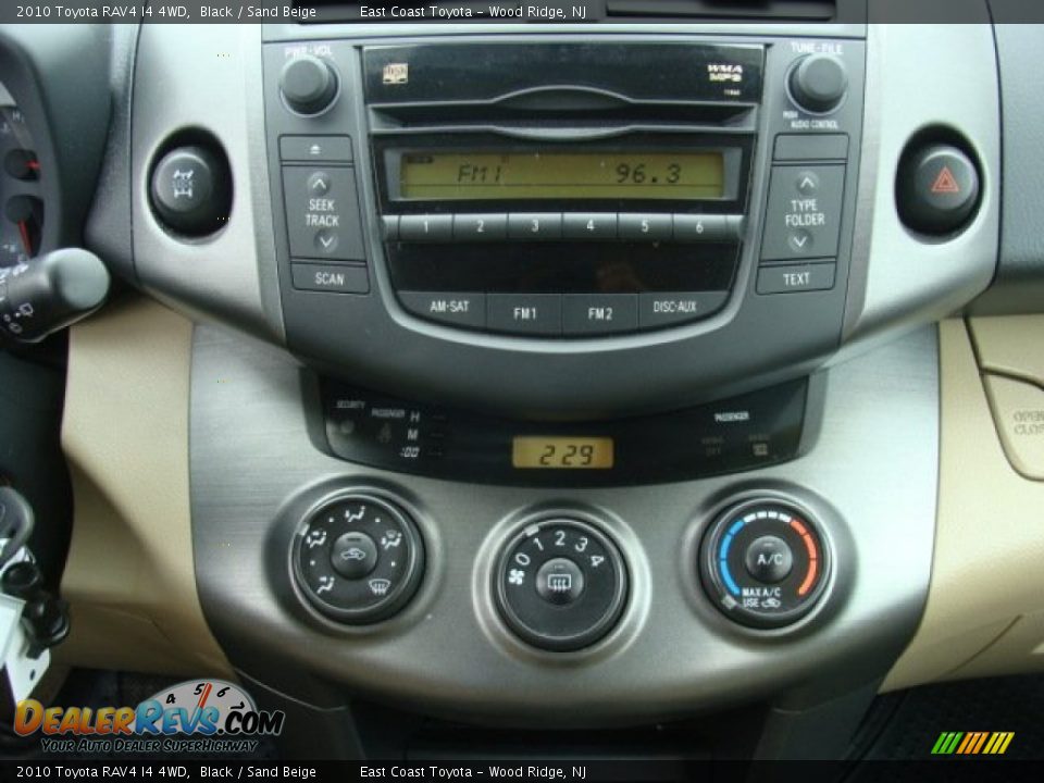 2010 Toyota RAV4 I4 4WD Black / Sand Beige Photo #11