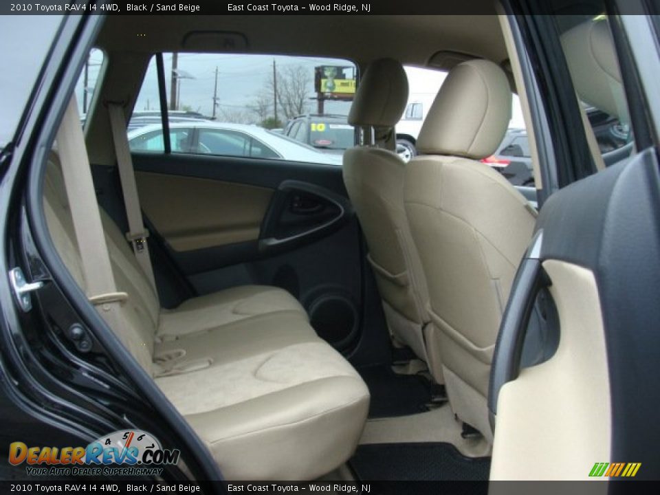 2010 Toyota RAV4 I4 4WD Black / Sand Beige Photo #12