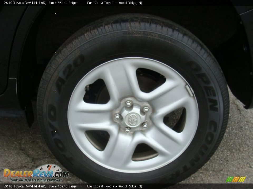2010 Toyota RAV4 I4 4WD Black / Sand Beige Photo #14