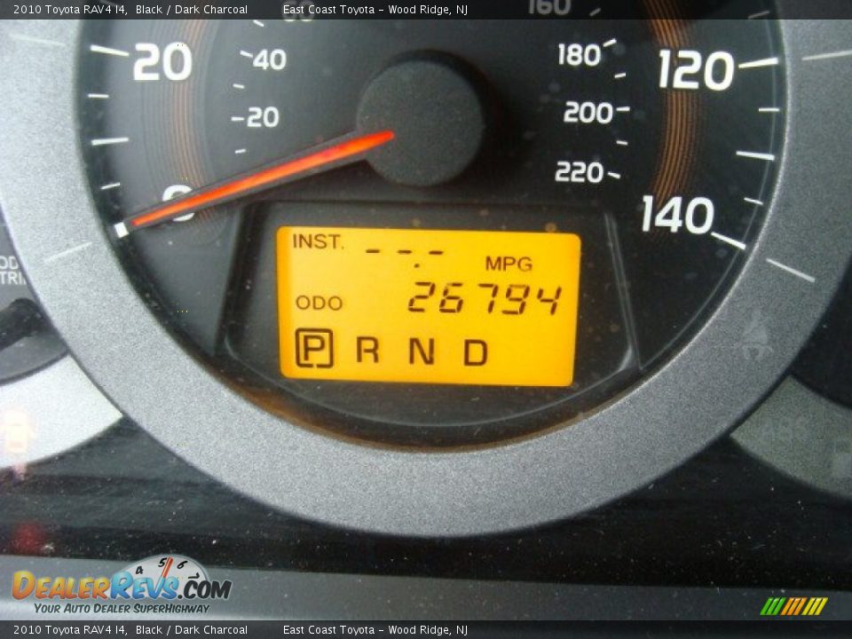 2010 Toyota RAV4 I4 Black / Dark Charcoal Photo #10