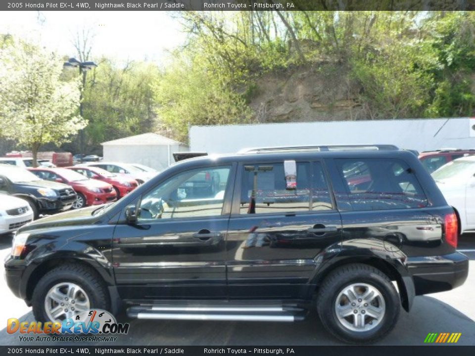 2005 Honda Pilot EX-L 4WD Nighthawk Black Pearl / Saddle Photo #2