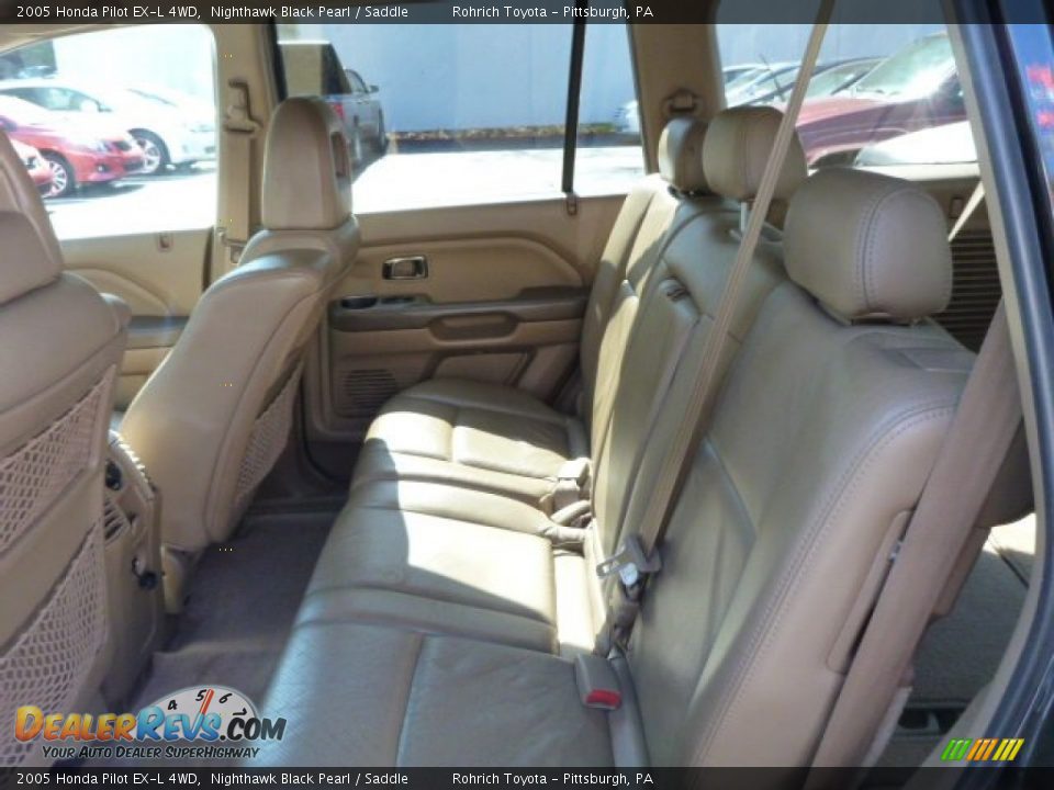 2005 Honda Pilot EX-L 4WD Nighthawk Black Pearl / Saddle Photo #5
